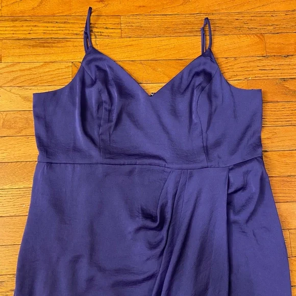 Express Satin Faux Wrap Maxi/Midi Dress - Picture 3 of 15